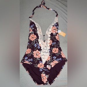 Plunge Cut One-Piece Swimsuit